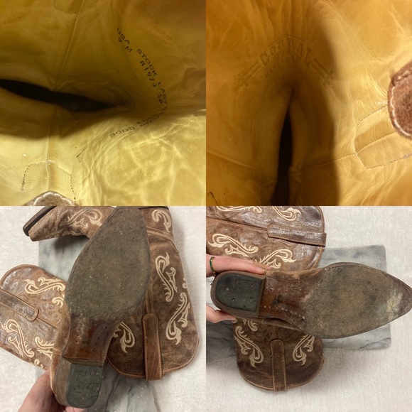 SOLD     Corral Cowboy Cowgirl Boots Sz 9 Honey Cortez Embroidered Tan Brown - Picture 15 of 15
